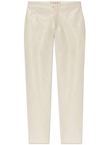 Marni Pants Made Of Combined Materials, Women's, Cream - MARNI - BALAAN 1