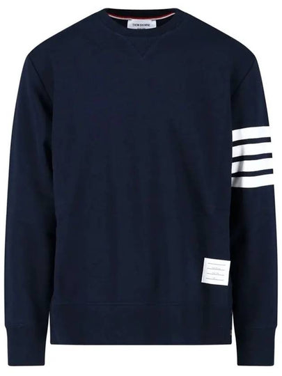 Men's Diagonal Armband Crew Neck Classic Sweatshirt Navy - THOM BROWNE - BALAAN 2