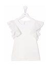 Kids Women s Logo Ruffle T Shirt White C15D35 117 - CHLOE - BALAAN 2