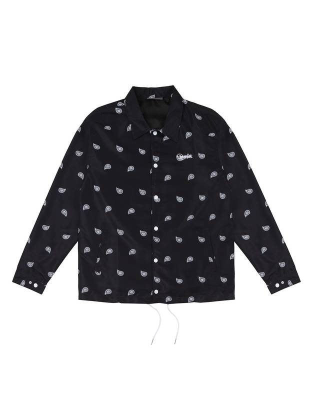 Paisley Logo Coach Jacket Black - ARCANE FUNK - BALAAN 1