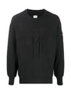 Lens Wappen Two Pocket Sweatshirt Black - CP COMPANY - BALAAN 3