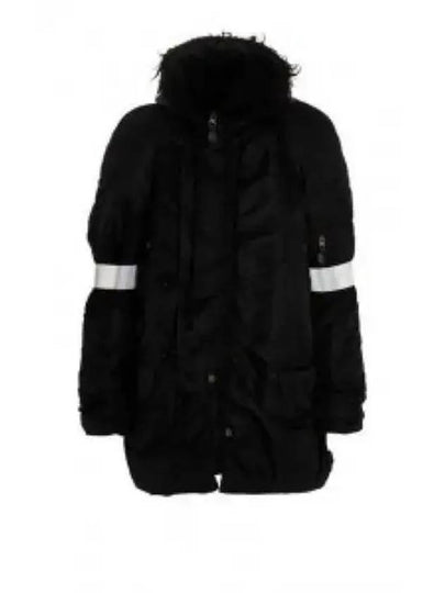 Faux Fur Collar Parka Black - MAISON MARGIELA - BALAAN 2