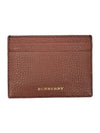 Sandon Check Leather Card Wallet Brown - BURBERRY - BALAAN 3