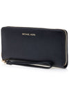 Pebbled Leather Continental Wrislet Long Wallet Black - MICHAEL KORS - BALAAN 3