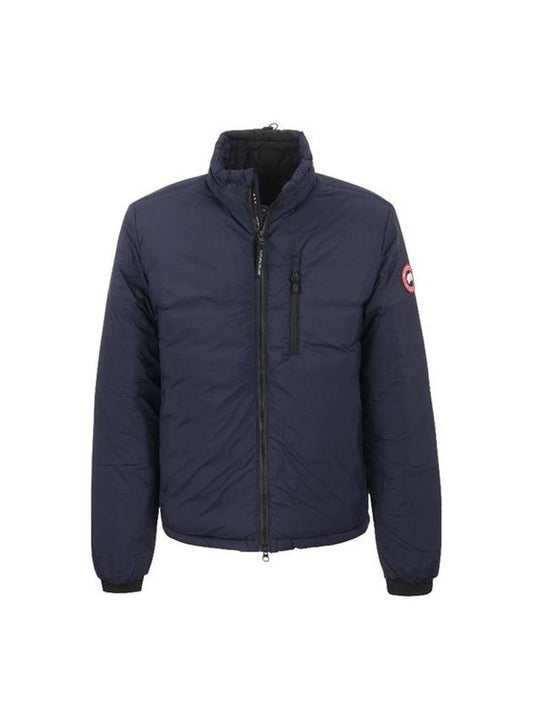 Men's Lodge Down Short Padded Jacket Atlantic Navy - CANADA GOOSE - BALAAN 1