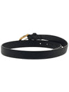 Gancini Buckle Leather Belt Black - SALVATORE FERRAGAMO - BALAAN 5