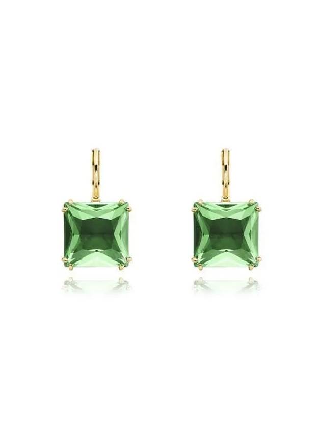 Millenia Crystal Drop Earrings Gold Green - SWAROVSKI - BALAAN 3