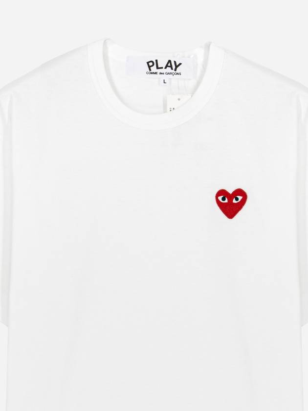 Play Red Heart Waffen Short Sleeve T-Shirt White P1 T108 2 - COMME DES GARCONS - BALAAN 3