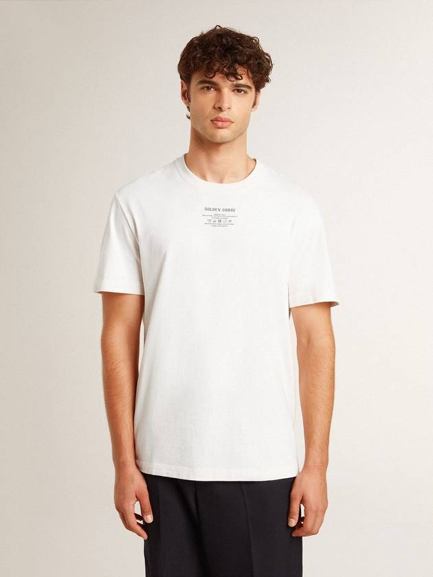 Deluxe Brand Logo Print Crew Neck Short Sleeve T-Shirt White - GOLDEN GOOSE - BALAAN 2