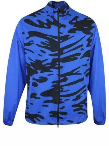 Lear Print Wind Jacket Neptune Nautical Blue - J.LINDEBERG - BALAAN 1