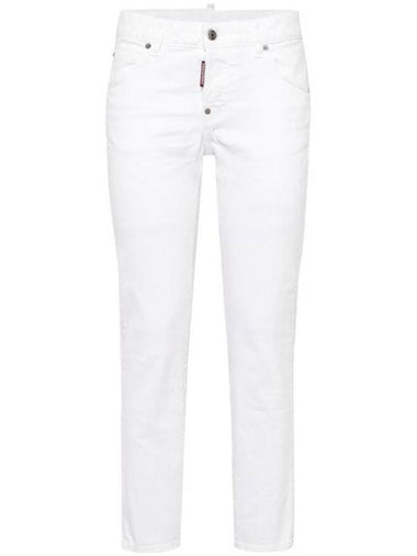 Bull Cool Girl Low Rise Denim Jeans White - DSQUARED2 - BALAAN 1