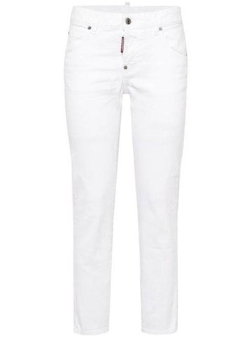 Bull Cool Girl Low Rise Denim Jeans White - DSQUARED2 - BALAAN 1