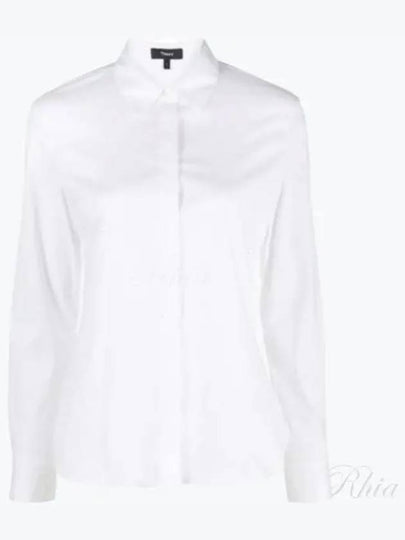 Fitted Good Cotton Long Sleeve Shirt White - THEORY - BALAAN 2