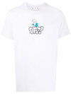 Logo Print Short Sleeve T-Shirt Gray - OFF WHITE - BALAAN.