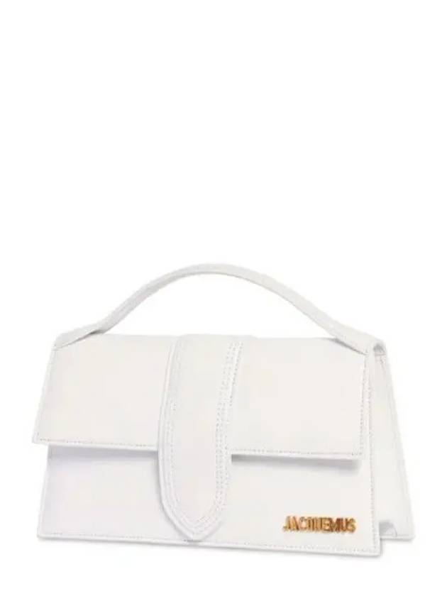 Le Grand Bambino Leather Tote Bag White - JACQUEMUS - BALAAN 3