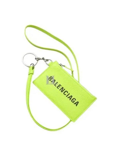 Logo Neck Strap Card Wallet Yellow - BALENCIAGA - BALAAN 2