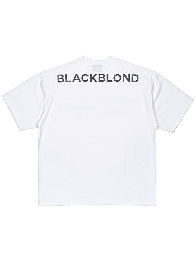 Hidden Slogan Pigment Short Sleeve T-Shirt White - BLACKBLOND - BALAAN 4