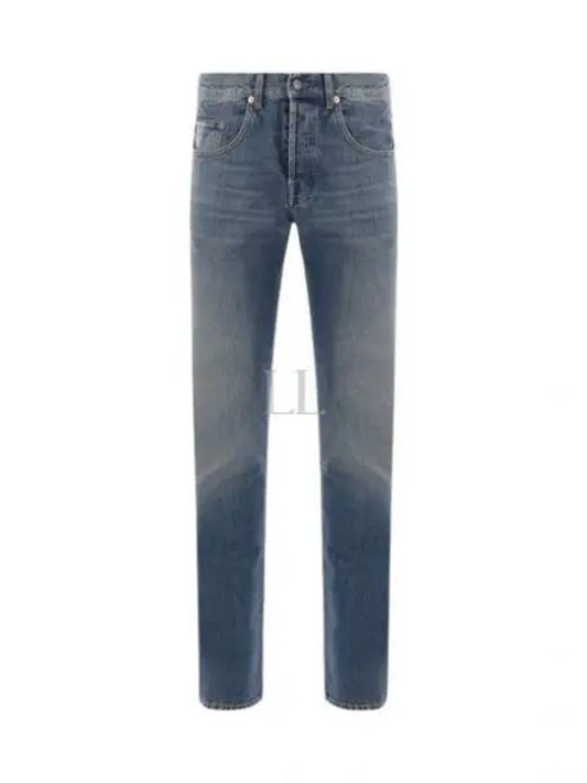 Leather Label Denim Jeans Blue - GUCCI - BALAAN 2