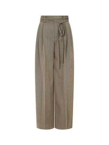 Herringbone wool tie baggy pants brown 271441 - ALEXANDER WANG - BALAAN 1