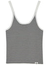 Striped Crop Knit Sleeveless White - THE GREEN LAB - BALAAN 2