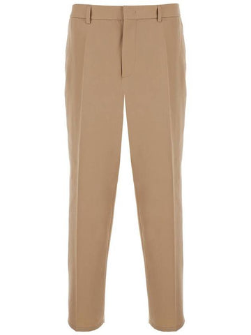 Beige Pants With Elastic Waistband In Wool Man - JIL SANDER - BALAAN 1