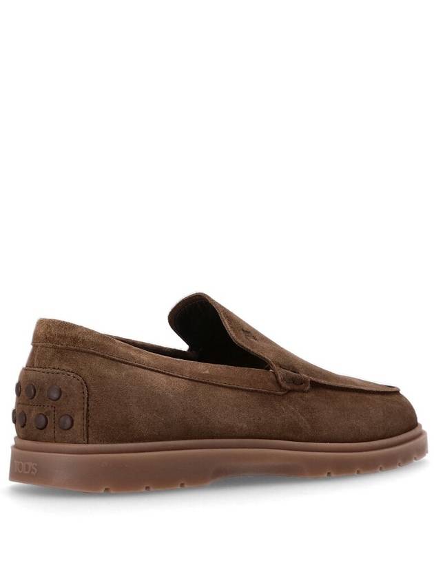 Suede Slipper Loafers Brown - TOD'S - BALAAN 5