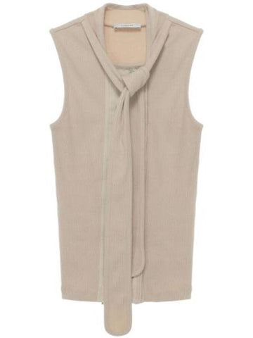 Asymmetrical Fitted Sleevless Beige - LEMAIRE - BALAAN 1