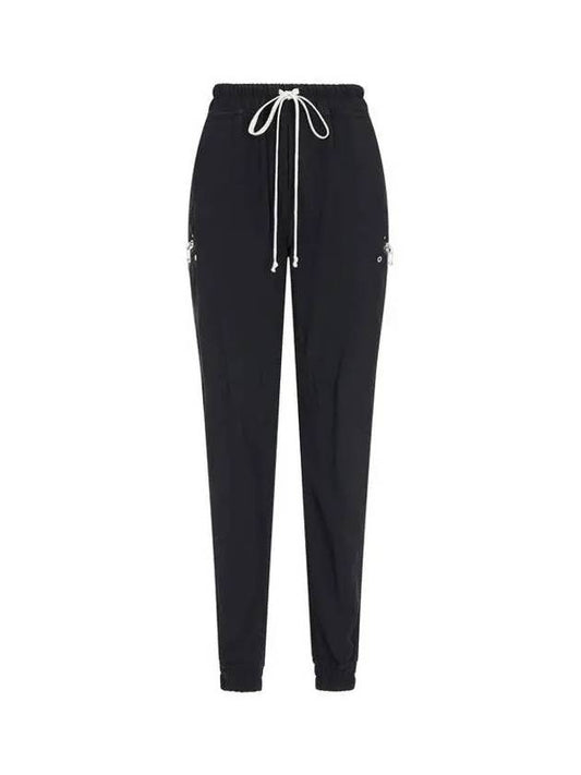 WOMEN Drawstring Rayon Jogger Pants Black 271277 - RICK OWENS - BALAAN 1