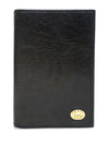 GG Logo Leather Passport Wallet Black - GUCCI - BALAAN 1