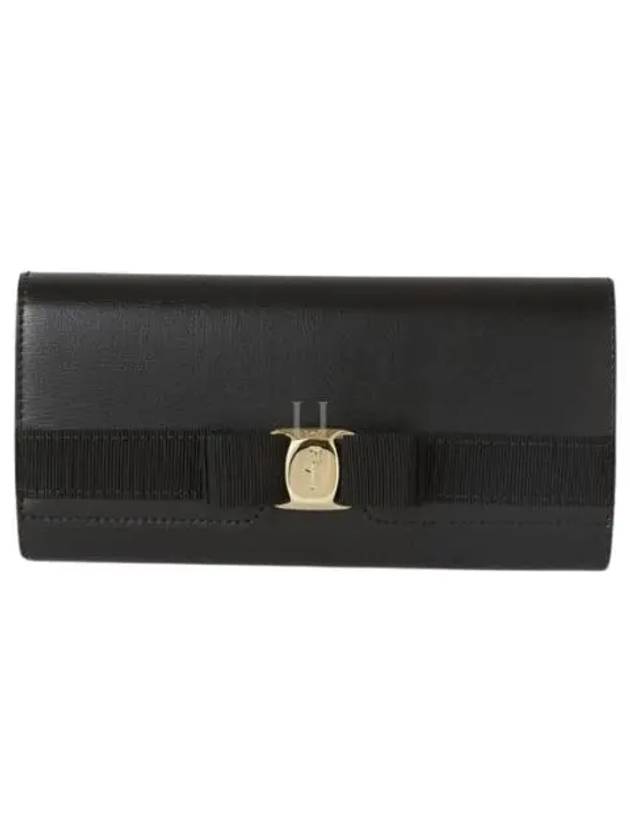 Vara Bow Continental Long Wallet Black - SALVATORE FERRAGAMO - BALAAN 2