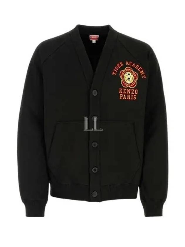 Tiger Academy Cotton Cardigan Black - KENZO - BALAAN 2