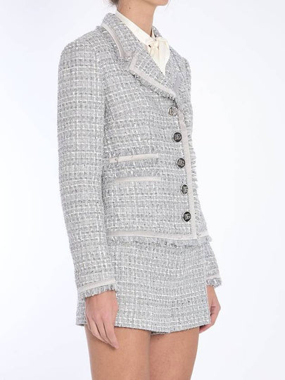 Jacket in grey lamé bouclé - DOLCE&GABBANA - BALAAN 2