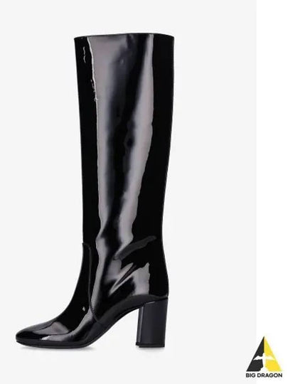 Patent Leather Long Boots Black - SAINT LAURENT - BALAAN 2