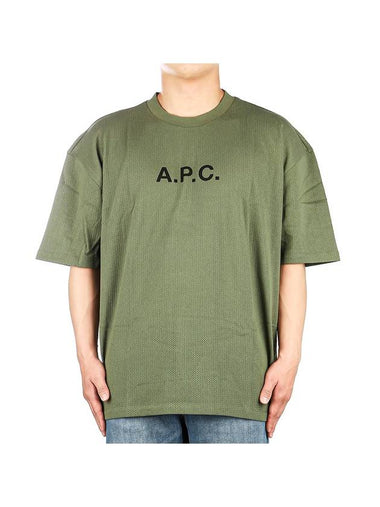 Moran Openwork Short Sleeve T-Shirt Green - A.P.C. - BALAAN 1