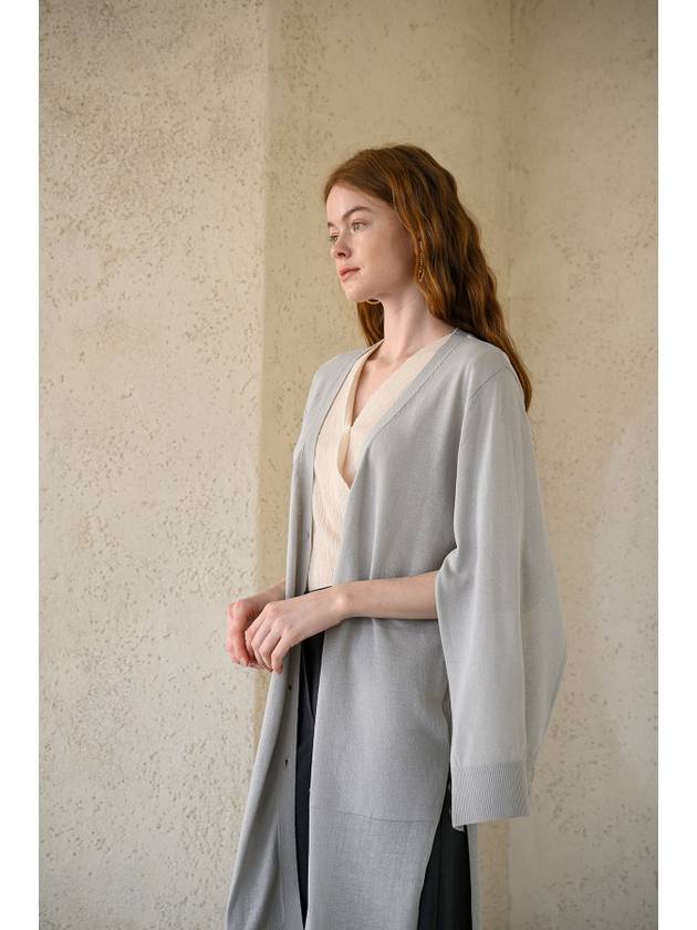 Caisienne split sleeve long cardigan_sky blue - CAHIERS - BALAAN 3