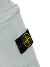 Compass Patch Cotton Jersey Track Pants Sky Blue - STONE ISLAND - BALAAN 4