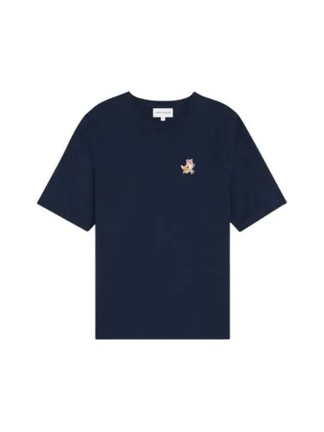 Speedy Fox Patch Comfort Short Sleeve T-Shirt Navy - MAISON KITSUNE - BALAAN 2