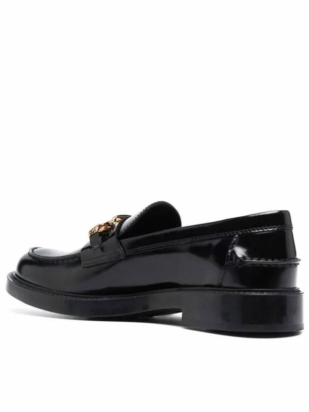 Horsebit Chain Leather Loafer Black - TOD'S - BALAAN 7