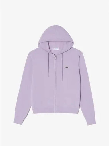 Women s Wool Hooded Zip Up Sweater AF400E 54N GFU Domestic Product GQ2N24092437989 - LACOSTE - BALAAN 1