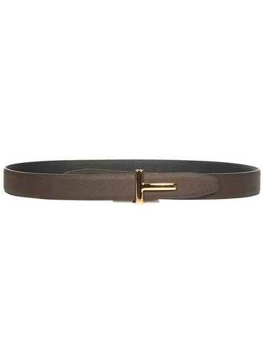 Men's T-Line Reversible Leather Belt Black Brown - TOM FORD - BALAAN 1