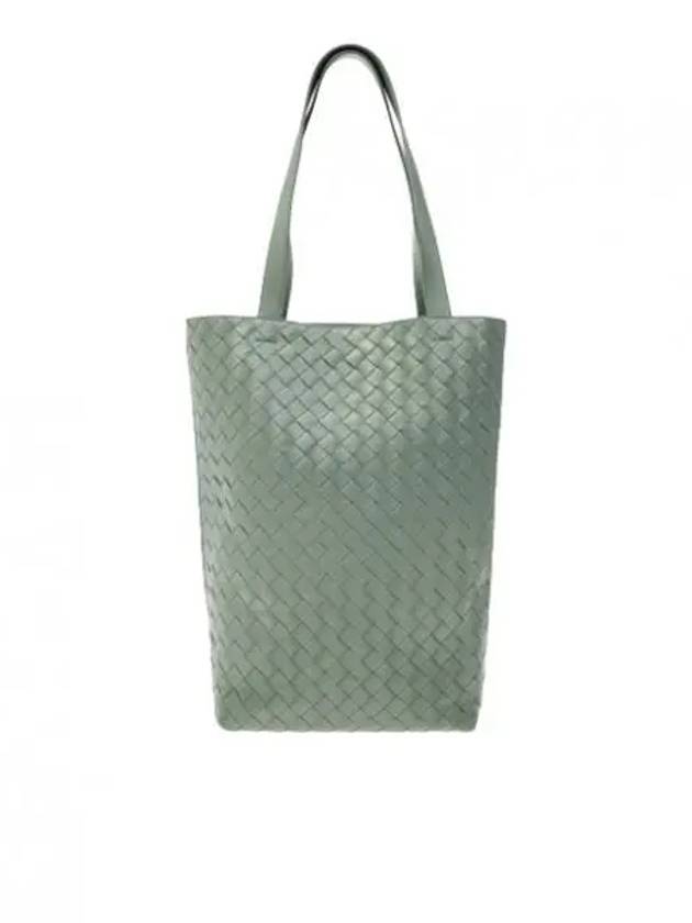 Intrecciato Small Calfskin Tote Bag Aloe - BOTTEGA VENETA - BALAAN 2