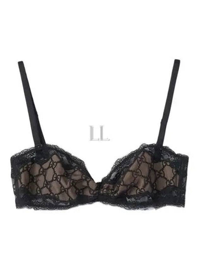 Women's GG Embroidered Thule Bra Black - GUCCI - BALAAN 2