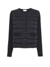 logo patch padded wool cardigan 9B00006 M1131 999 - MONCLER - BALAAN 2