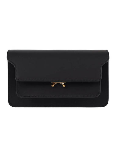 Trunk East West Leather Shoulder Bag Black - MARNI - BALAAN 1