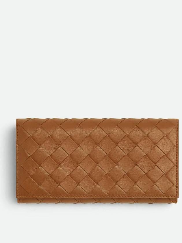 Intrecciato Flap Long Wallet Wood - BOTTEGA VENETA - BALAAN 2