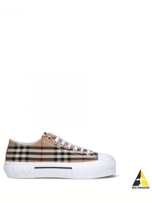 Vintage Check Cotton Sneakers Archive Beige - BURBERRY - BALAAN 2