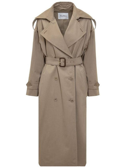 Salpa Double Breasted Water Repellent Trench Coat Beige - MAX MARA - BALAAN 2