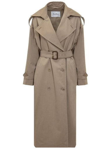 Salpa Double Breasted Water Repellent Trench Coat Beige - MAX MARA - BALAAN 1