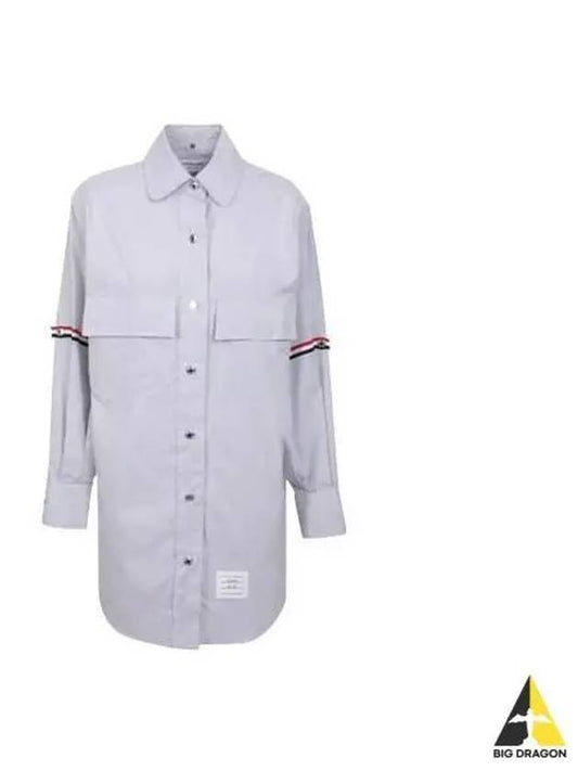 Women s Midi Shirt One Piece Medi Gray FDSE09O 06272 - THOM BROWNE - BALAAN 1