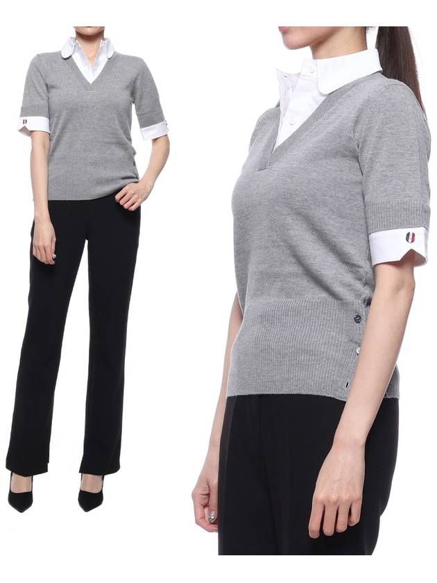 Women's Oxford Wool Combo Knit FKA332A_Y1002_055_21F - THOM BROWNE - BALAAN 2